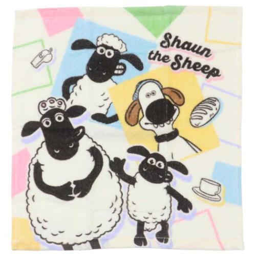 ひつじのショーン ハンドタオル プリントウォッシュタオル ハッピークラッカー キャラクター グッズ メール便可