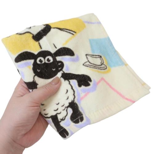 ひつじのショーン ハンドタオル プリントウォッシュタオル ハッピークラッカー キャラクター グッズ メール便可