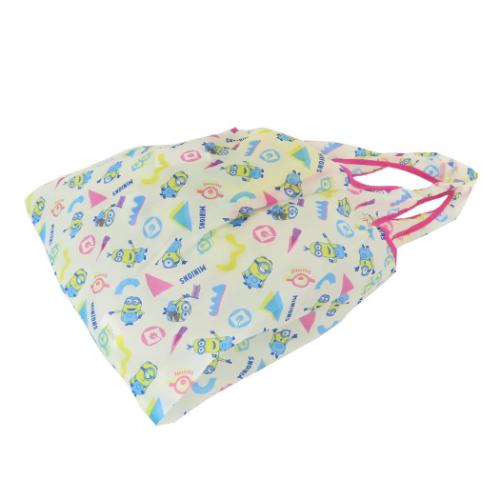 ミニオンズ ショッピングバッグ ポケット付きエコバッグ イエロー ユニバーサル映画 キャラクター グッズ メール便可