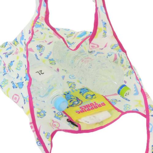 ミニオンズ ショッピングバッグ ポケット付きエコバッグ イエロー ユニバーサル映画 キャラクター グッズ メール便可