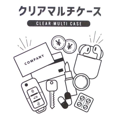 パンダのおさじ ミニポーチ チャーム付きクリアマルチケースSS パンダのおさじとふりかけパンダ 絵本キャラクター グッズ メール便可