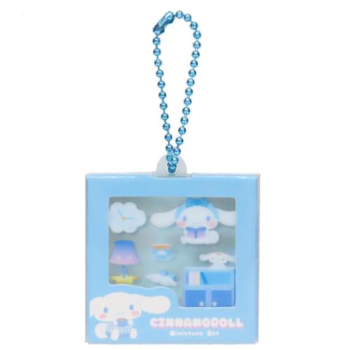 シナモロール キーチェーン パッケージ風ミニチュアキーホルダー サンリオ キャラクター グッズ メール便可