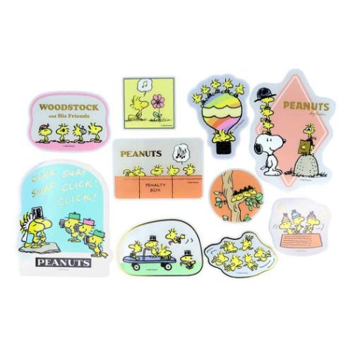 スヌーピー ダイカットステッカー ステッカーセット ライトブルー ピーナッツ キャラクター グッズ メール便可