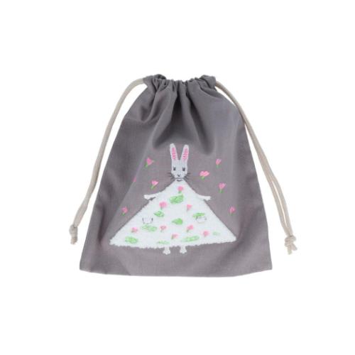 わたしのワンピース 巾着袋 サガラ刺繍巾着 花 小物入れ 収納 グッズ メール便可