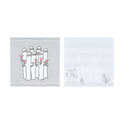 ムーミン メモ帳 窓付スクエアメモ ニョロニョロ フレーム 北欧 キャラクター グッズ メール便可