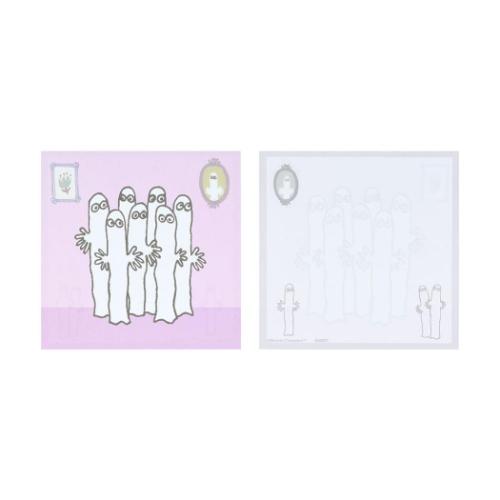 ムーミン メモ帳 窓付スクエアメモ ニョロニョロ フレーム 北欧 キャラクター グッズ メール便可