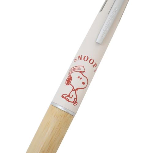 スヌーピー シャープペン&黒赤青緑4色ボールペン ジェットストリーム4&1 BAMBOO 多機能ペン 0.5 おすわり ピーナッツ メール便可