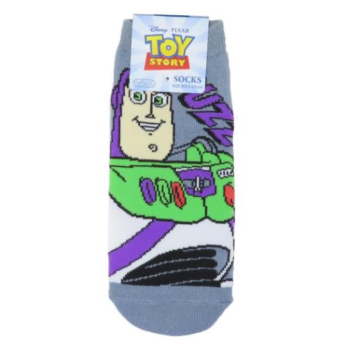 トイストーリー 女性用靴下 レディースソックス バズライトイヤー ロゴ GY ディズニー キャラクター グッズ メール便可
