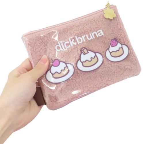 ミッフィー コスメポーチ もこもこビニールフラットポーチ ケーキ ディックブルーナ 絵本キャラクター グッズ メール便可