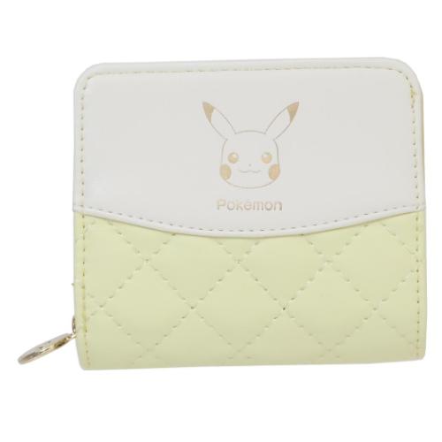 ポケットモンスター 二つ折り財布 ラウンド札入れ ラウンドショートウォレット キルトシリーズ イエロー ポケモン キャラクター グッズ