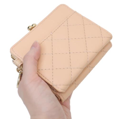 ポケットモンスター ミニウォレット 口金ミニ財布 三つ折りコンパクト財布 キルトシリーズ オレンジ ポケモン キャラクター グッズ