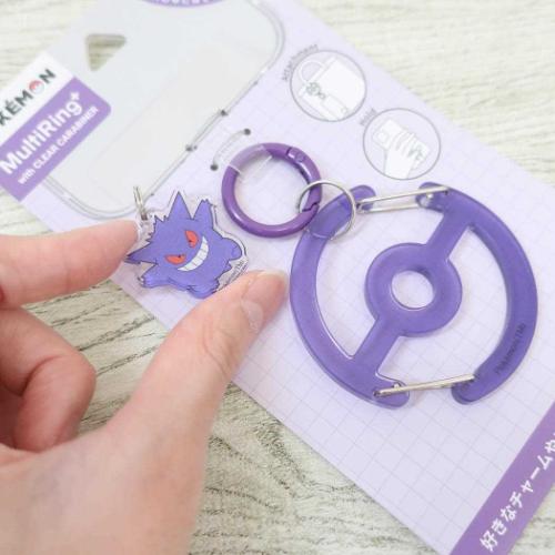 ポケットモンスター スマホアクセ マルチリングプラス クリアカラビナ付き ゲンガー ポケモン キャラクター グッズ メール便可
