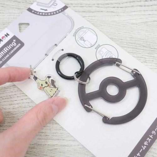 ポケットモンスター スマホアクセ マルチリングプラス クリアカラビナ付き ミミッキュ ポケモン キャラクター グッズ メール便可