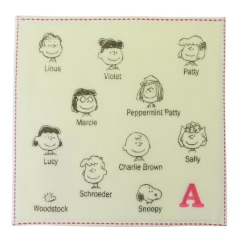 スヌーピー ミニタオル イニシャルミニタオル A ピーナッツ キャラクター グッズ メール便可