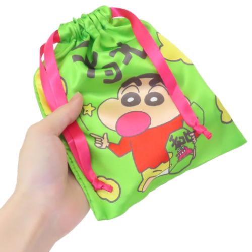クレヨンしんちゃん 巾着袋 リボン巾着 きんちゃくポーチ チョコビ ひょっこり アニメキャラクター グッズ メール便可