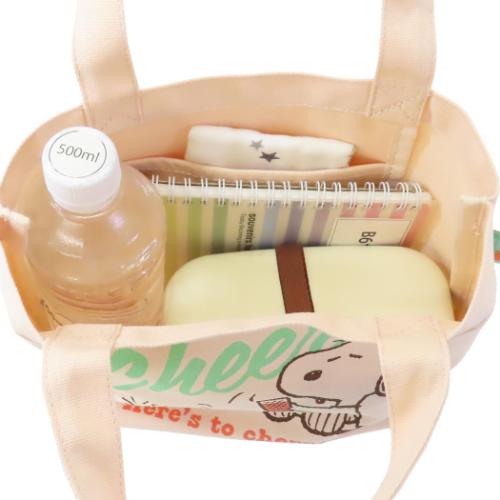 スヌーピー ランチバッグ カラーマチ付バッグ チェリー ピーナッツ キャラクター グッズ メール便可