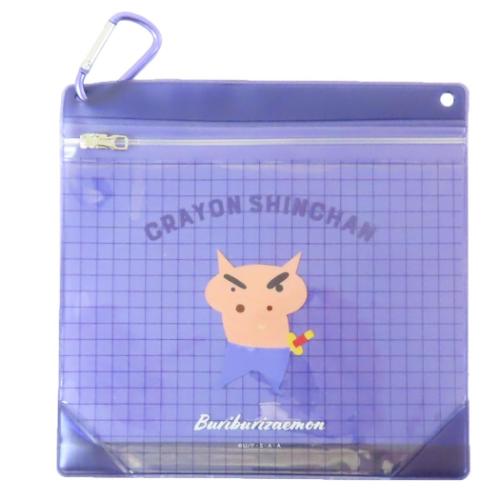クレヨンしんちゃん クリアポーチ カラビナジッパーケース ぶりぶりざえもん アニメキャラクター グッズ メール便可
