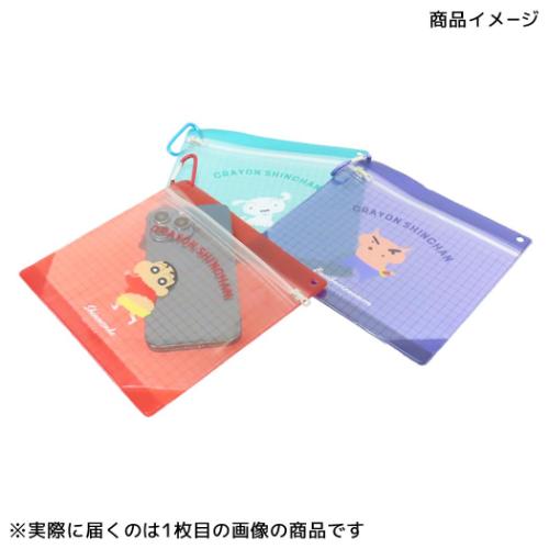 クレヨンしんちゃん クリアポーチ カラビナジッパーケース ぶりぶりざえもん アニメキャラクター グッズ メール便可