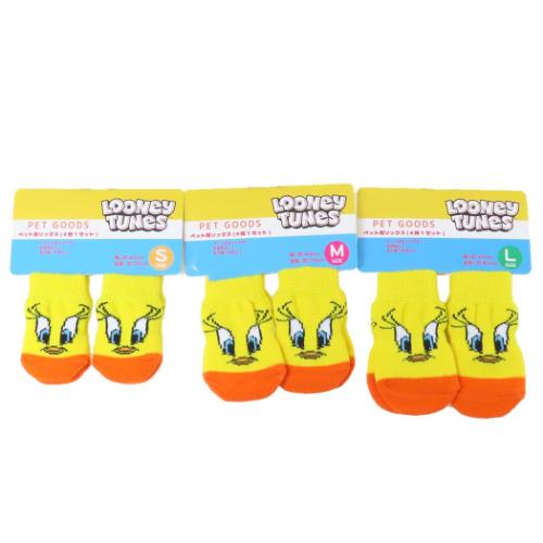 ルーニーテューンズ 犬用靴下 ペットソックス 4枚セット トゥイーティー LOONEY TUNES キャラクター グッズ メール便可