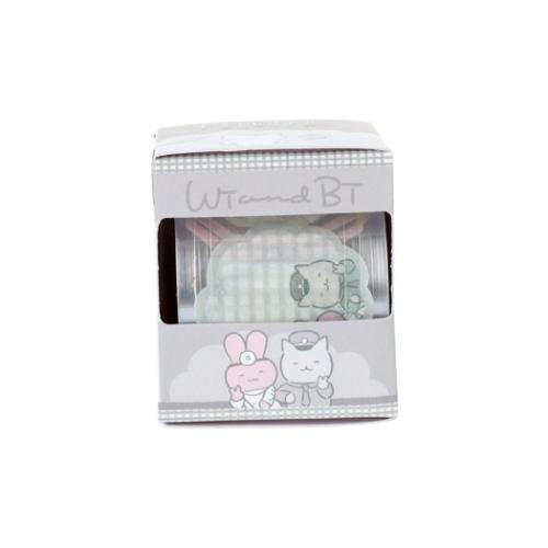 ホワイトタイガーとブラックタイガー マスキングステッカー ロールデコレーションシール ラベル キャラクター グッズ