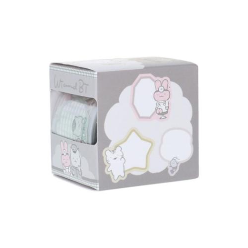 ホワイトタイガーとブラックタイガー マスキングステッカー ロールデコレーションシール ラベル キャラクター グッズ