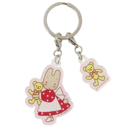 マロンクリーム キーリング 2連アクリルキーホルダー 40th くま サンリオ キャラクター グッズ メール便可