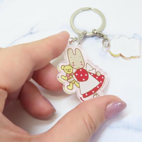 マロンクリーム キーリング 2連アクリルキーホルダー 40th くま サンリオ キャラクター グッズ メール便可