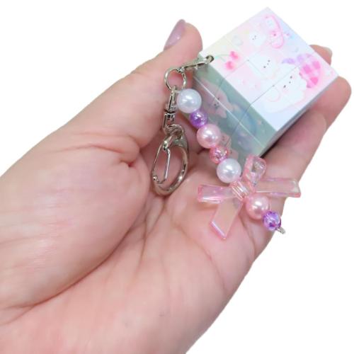 キーリング パズルキューブキーホルダー クラウドポップタイム かわいい グッズ