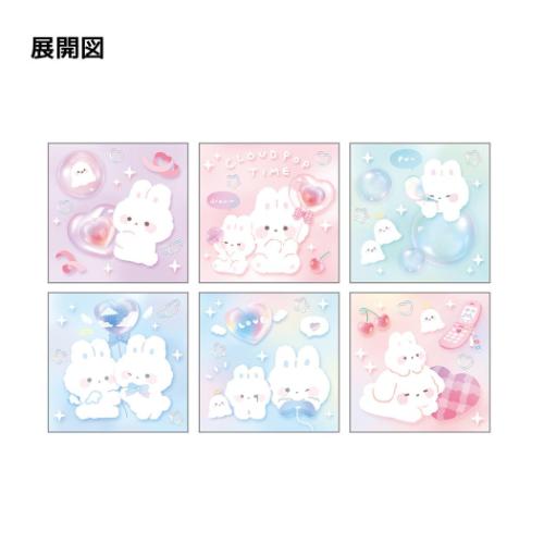 キーリング パズルキューブキーホルダー クラウドポップタイム かわいい グッズ