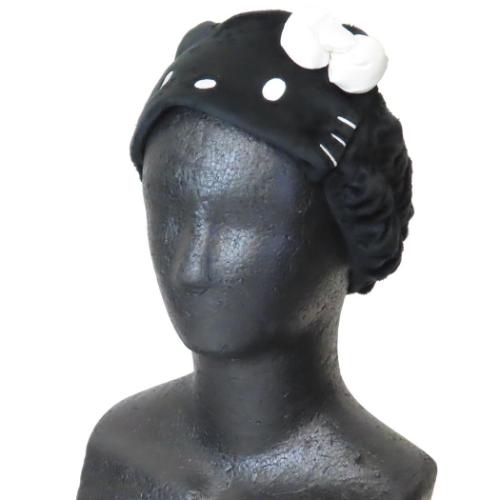 ハローキティ ヘアアクセ フェイスヘアバンド モノクロ サンリオ キャラクター グッズ