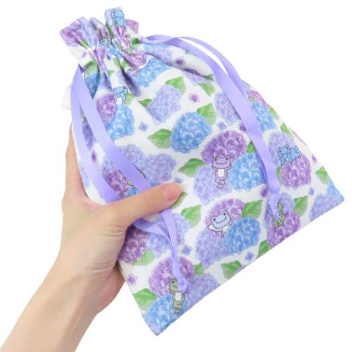 かえるのピクルスxHIBIYA-KADAN 巾着袋 巾着 日比谷花壇フラワー キャラクター グッズ メール便可