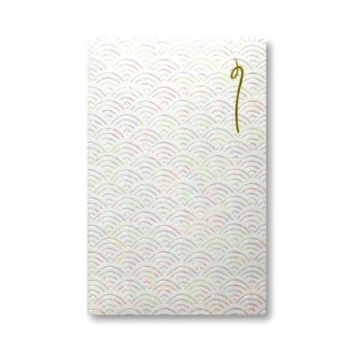 ROKKAKU ポチ袋 箔ぽち袋 メッセージカード付き 伝統柄 3セット入り なみ お年玉 お盆玉 グッズ メール便可