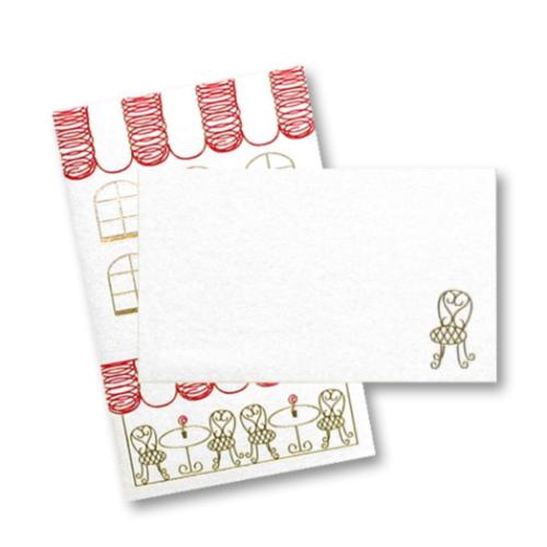 ROKKAKU ポチ袋 箔ぽち袋 メッセージカード付き 街並み 3セット入り カフェ お年玉 お盆玉 グッズ メール便可