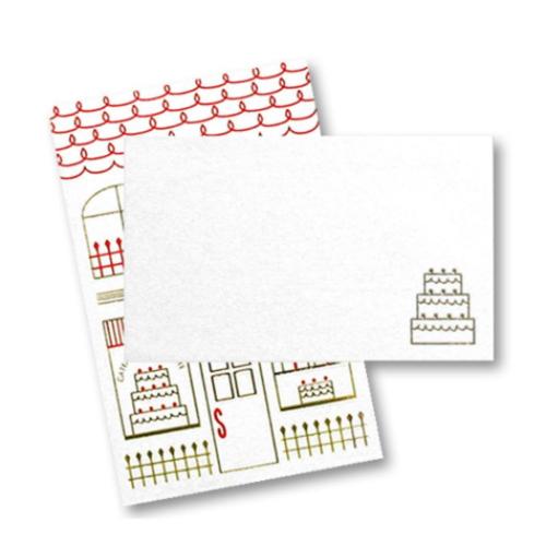 ROKKAKU ポチ袋 箔ぽち袋 メッセージカード付き 街並み 3セット入り パティスリー お年玉 お盆玉 グッズ メール便可