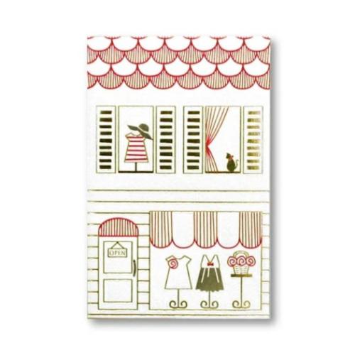 ROKKAKU ポチ袋 箔ぽち袋 メッセージカード付き 街並み 3セット入り ブティック お年玉 お盆玉 グッズ メール便可