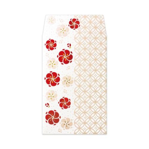ROKKAKU ポチ袋 箔ぽち袋 やまとなでしこ 2枚入り 梅 お年玉 お盆玉 グッズ メール便可