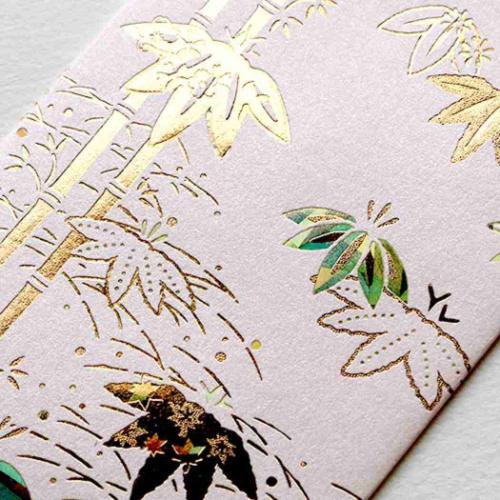 ROKKAKU ポチ袋 箔ぽち袋 祝い事 2枚入り たけ お年玉 お盆玉 グッズ メール便可