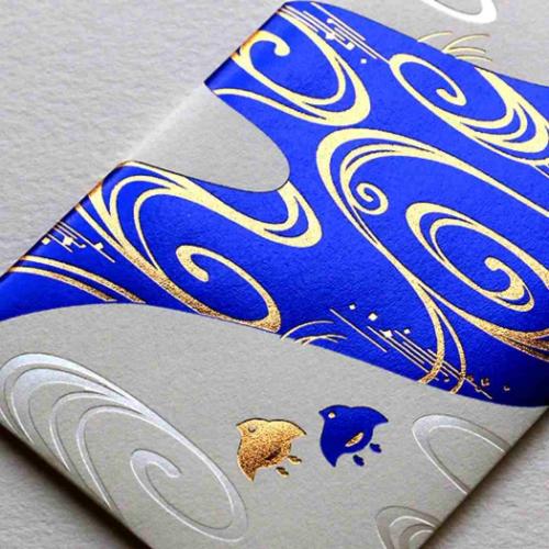 ROKKAKU ポチ袋 箔ぽち袋 やまかわうみ 2枚入り 川 お年玉 お盆玉 グッズ メール便可