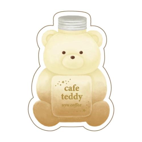 ROKKAKU x cafe teddy ダイカットステッカー ステッカー ウユ スマホデコ デコステッカー グッズ メール便可