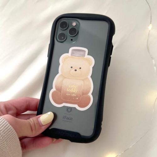 ROKKAKU x cafe teddy ダイカットステッカー ステッカー ウユ スマホデコ デコステッカー グッズ メール便可