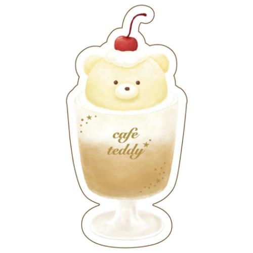 ROKKAKU x cafe teddy ダイカットステッカー ステッカー フロート スマホデコ デコステッカー グッズ メール便可