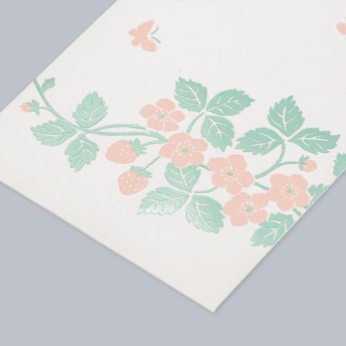 ROKKAKU ポチ袋 箔ぽち袋 花さんぽ 2枚入り いちご お年玉 お盆玉 グッズ メール便可