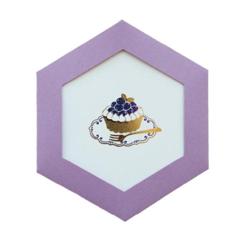 ROKKAKU CARD グリーティングカード メッセージカード ごほうびスイーツ ブルーベリータルト カード＆封筒 グッズ メール便可