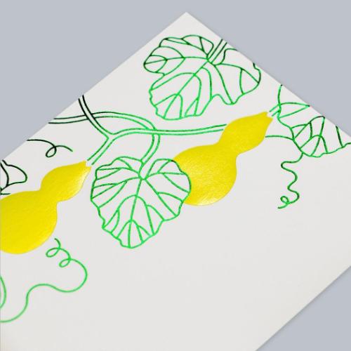 ROKKAKU ポチ袋 箔ぽち袋 花だより 2枚入り ひょうたん お年玉 お盆玉 グッズ メール便可