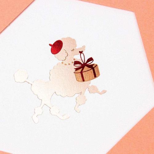 ROKKAKU CARD グリーティングカード メッセージカード DOG'S Party プードル いぬ カード&封筒 グッズ メール便可