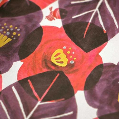 ROKKAKU x misuzu uta みすゞうた A5 ノート A5サイズ無地ノート 郵便局の椿 かわいい グッズ メール便可