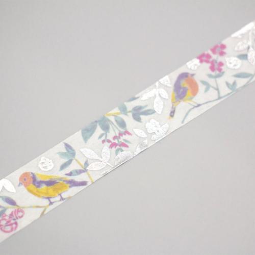 ROKKAKU x misuzu uta みすゞうた マスキングテープ 15mm マステ 私と小鳥と鈴と 手帳デコ デコレーション グッズ メール便可