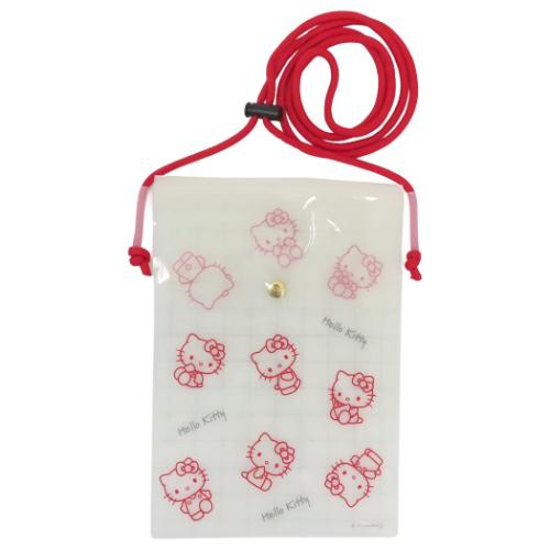 ハローキティ スマホポーチ IIIIpocket Clear スマートフォンポーチ サンリオ キャラクター グッズ メール便可
