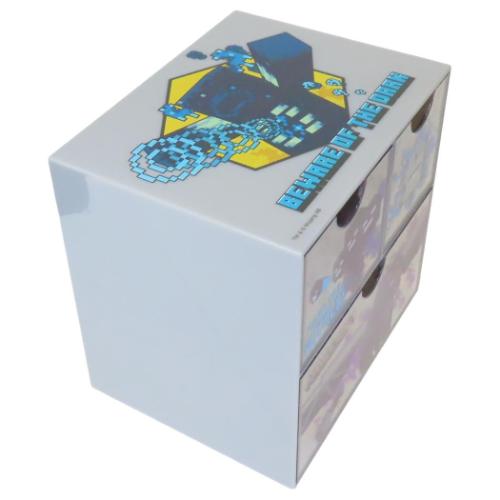 マインクラフト 卓上収納 キャラチェスト グレー Minecraft ゲームキャラクター グッズ