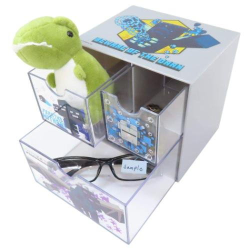 マインクラフト 卓上収納 キャラチェスト グレー Minecraft ゲームキャラクター グッズ